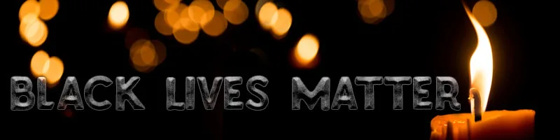 A candle in the dark, with the title, Black Lives Matter